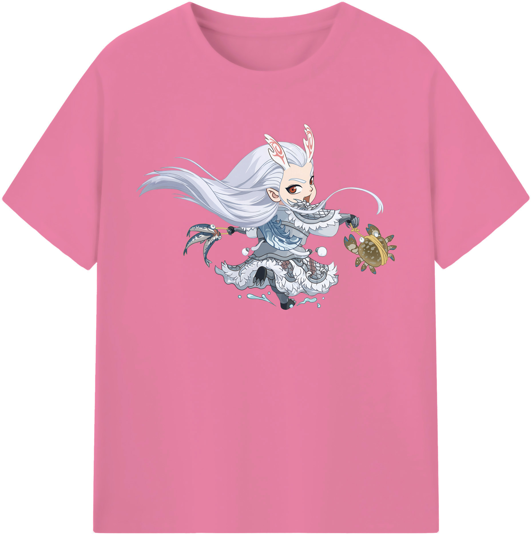 （画像用） Ne Zha 2 ナタ 魔童の大暴れ 綿100％半袖Tシャツ（フロントプリント）